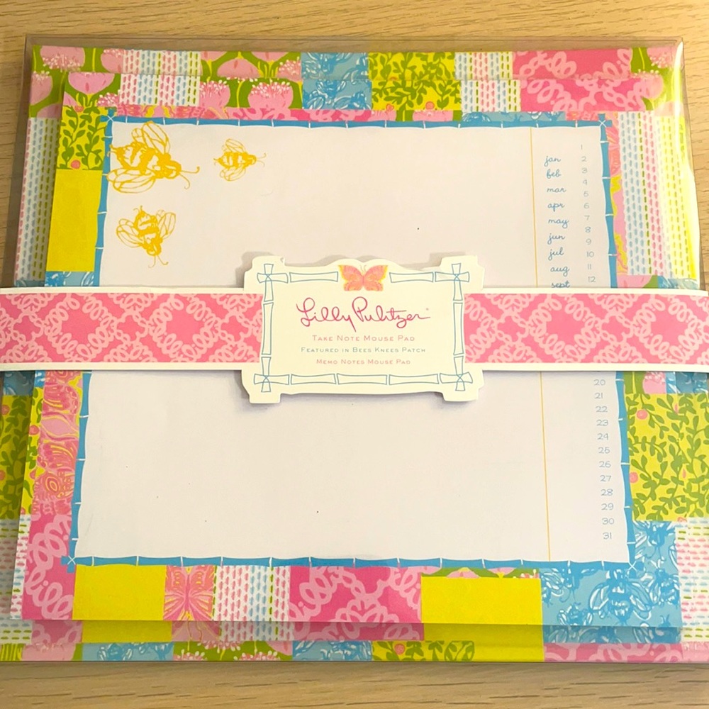Lilly Pulitzer new in box memo notes/mouse pad